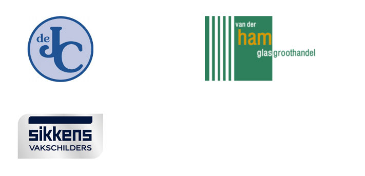 logo's glasgroothandel vd ham, dejc en sikkens